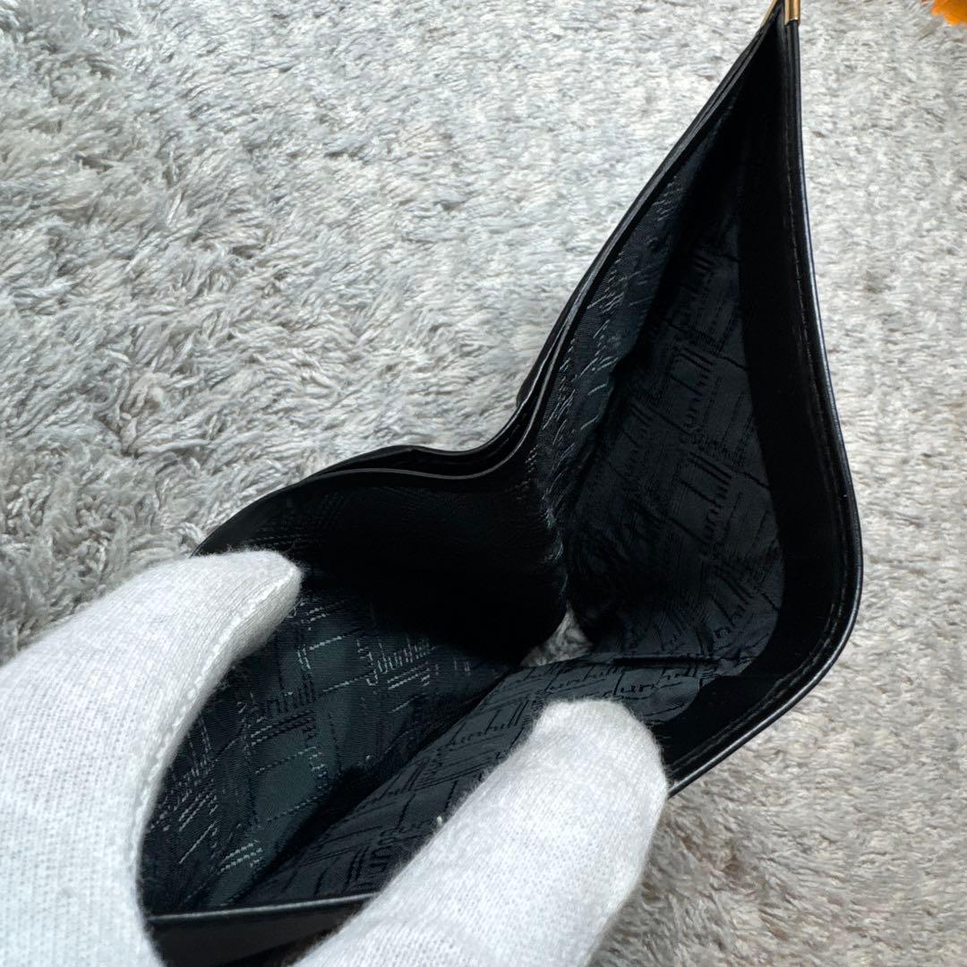 【未使用】dunhill ダンヒル 二つ折り財布 レザー ブラック