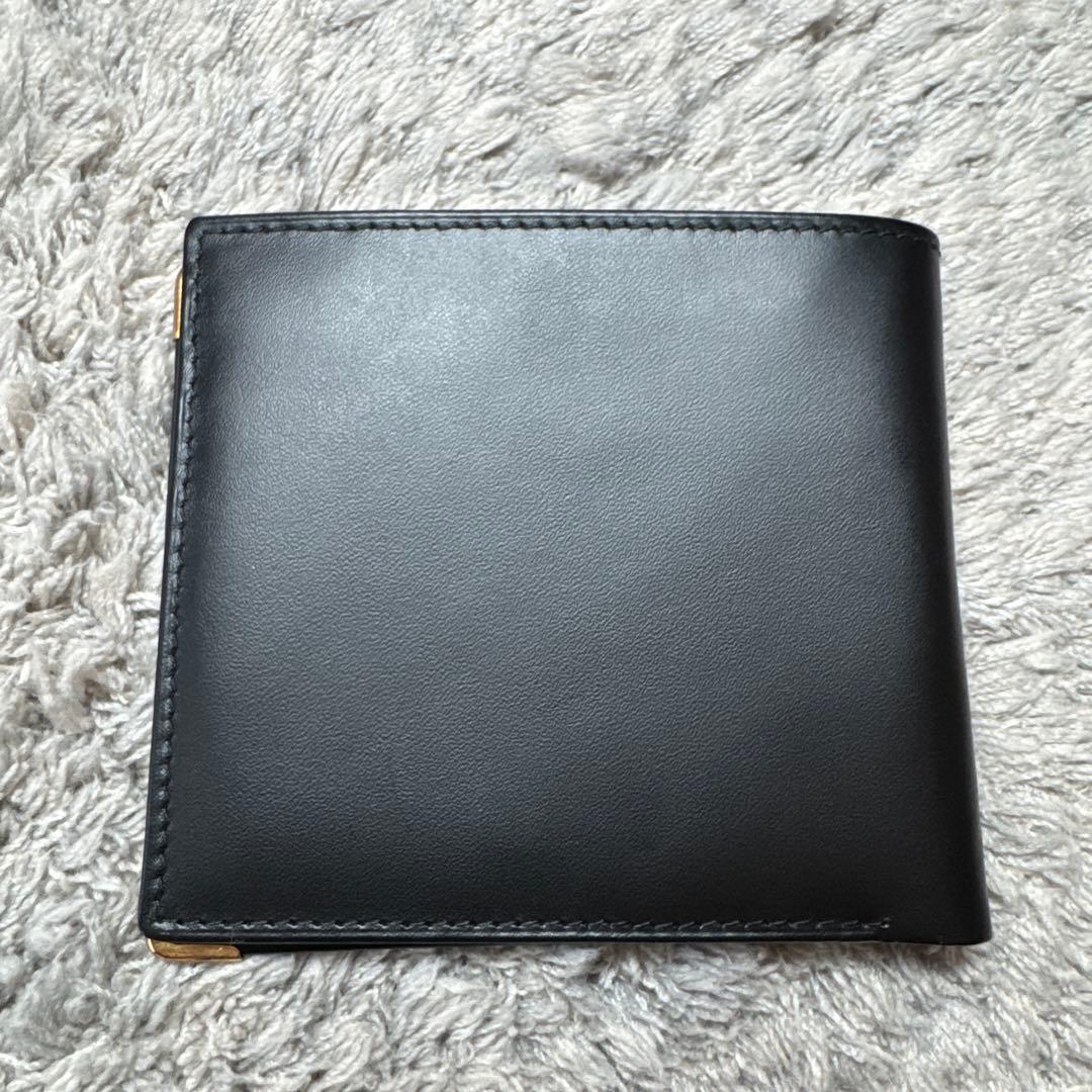 【未使用】dunhill ダンヒル 二つ折り財布 レザー ブラック