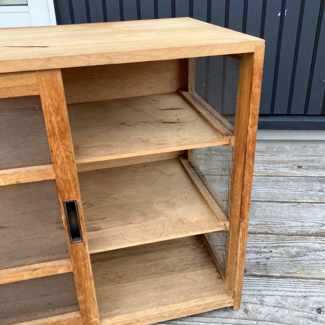 昭和レトロ アンティーク 蝿帳食器棚 キッチン収納 収納棚 網戸棚 網棚 飾り棚