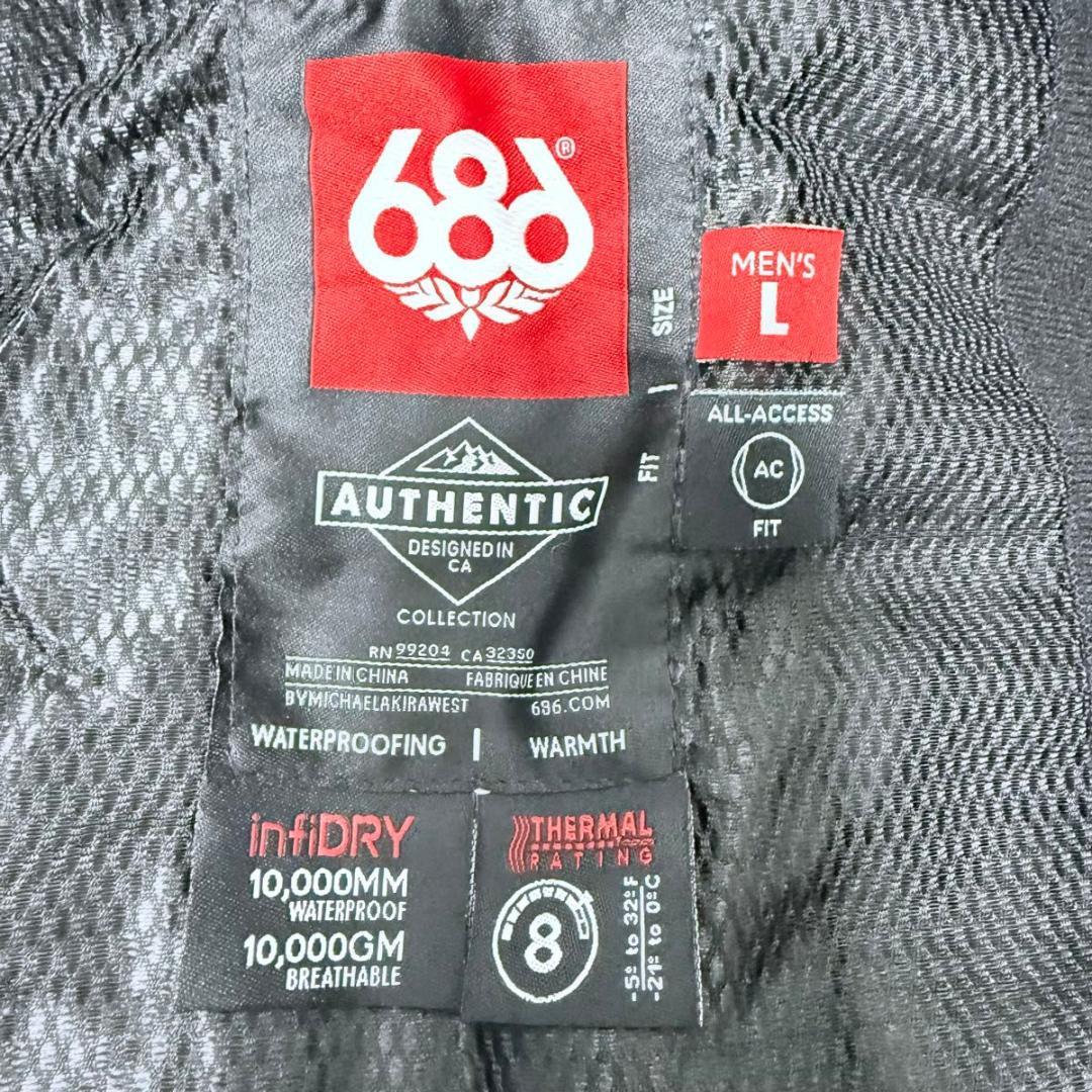 メンズ L スノーボード 上下セット　686　STATISH　ゴーグル グローブ