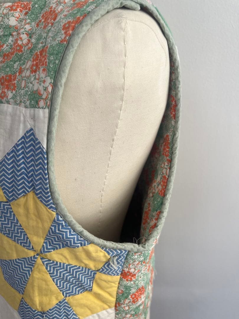 nude vintageヴィンテージ　キルト　ベスト　プルオーバー