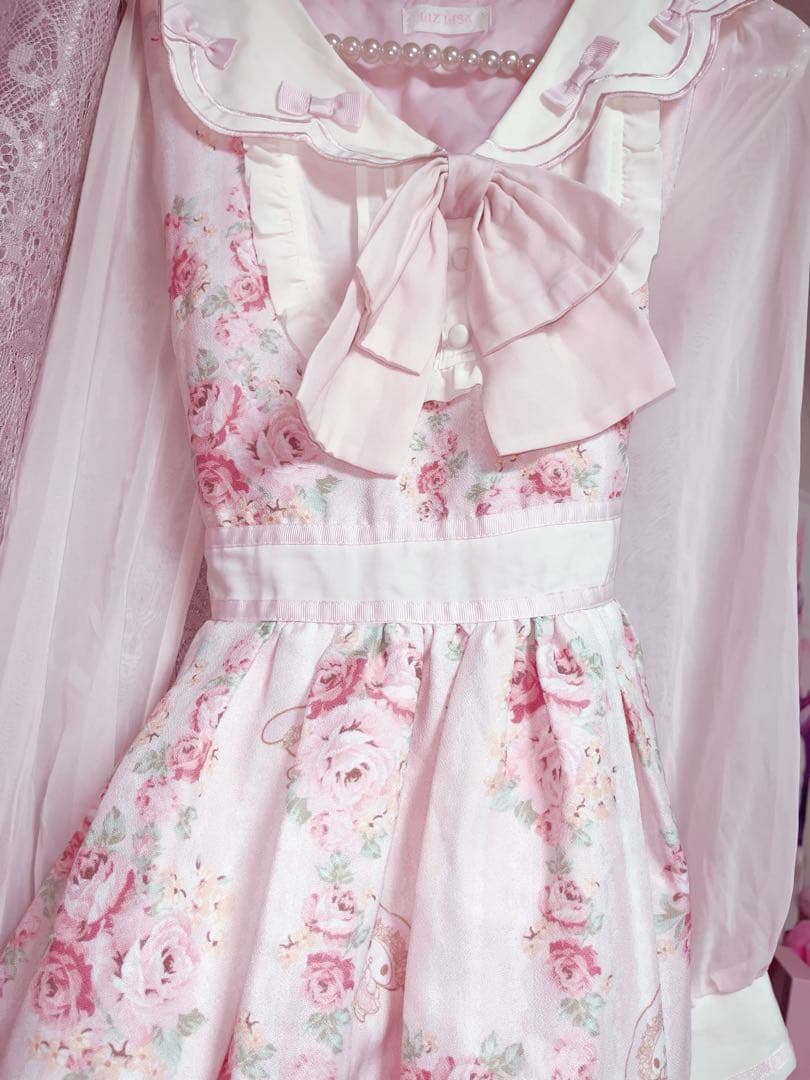 ♥︎ 超希少！リズメロ パネル柄ワンピース ピンク ♥︎