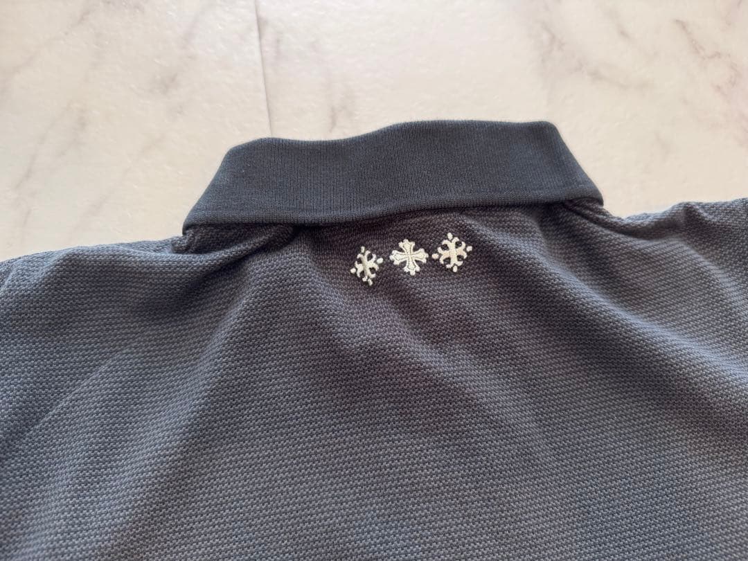 【TATRAS】ポロシャツ 黒/ダークグレー　02(M)