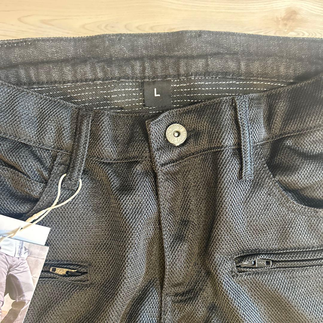 デグナー　ヒートガード付きバイク用メッシュパンツ　黒　L