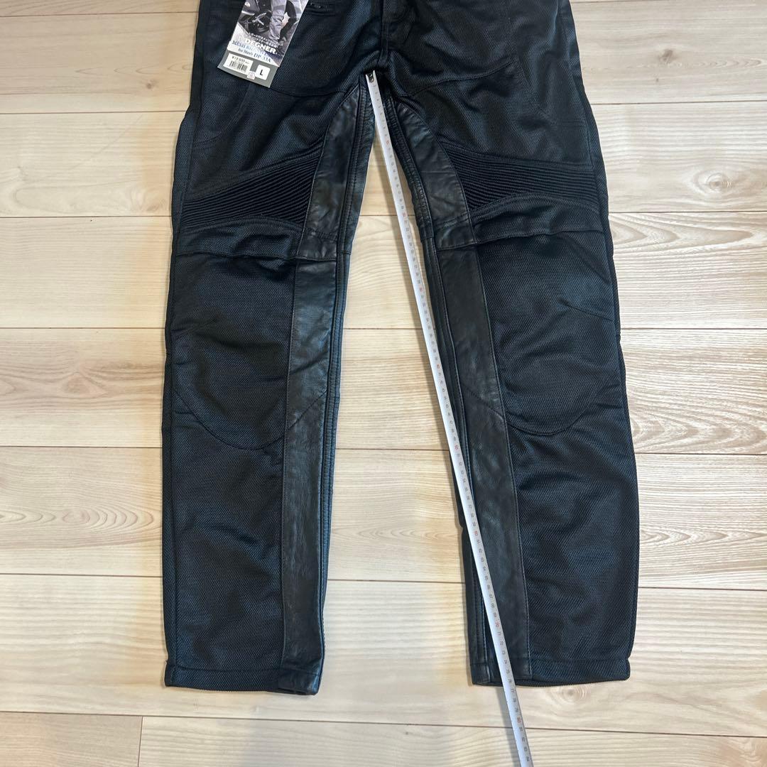 デグナー　ヒートガード付きバイク用メッシュパンツ　黒　L