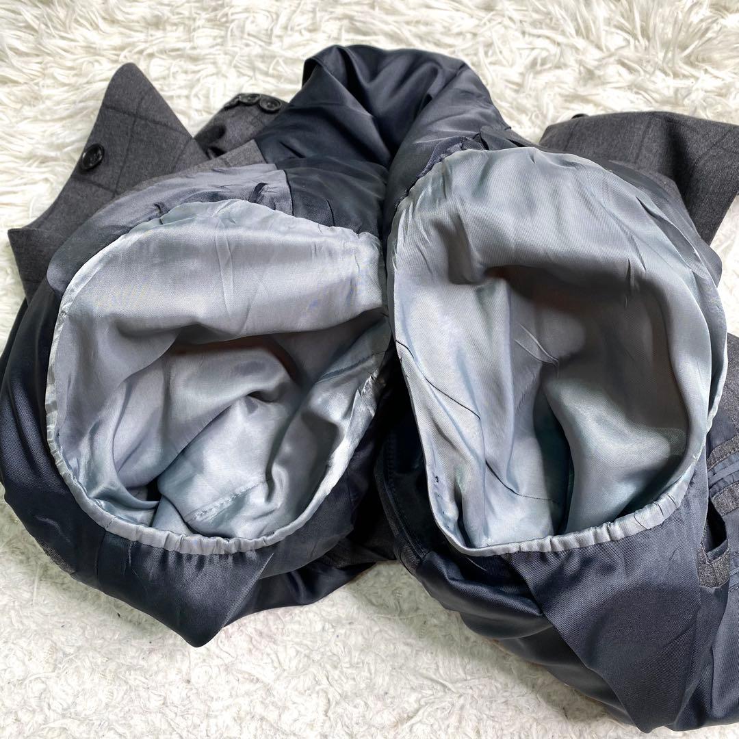 美品✨スーツセレクト セットアップ スリーピース チェック L BIELLA