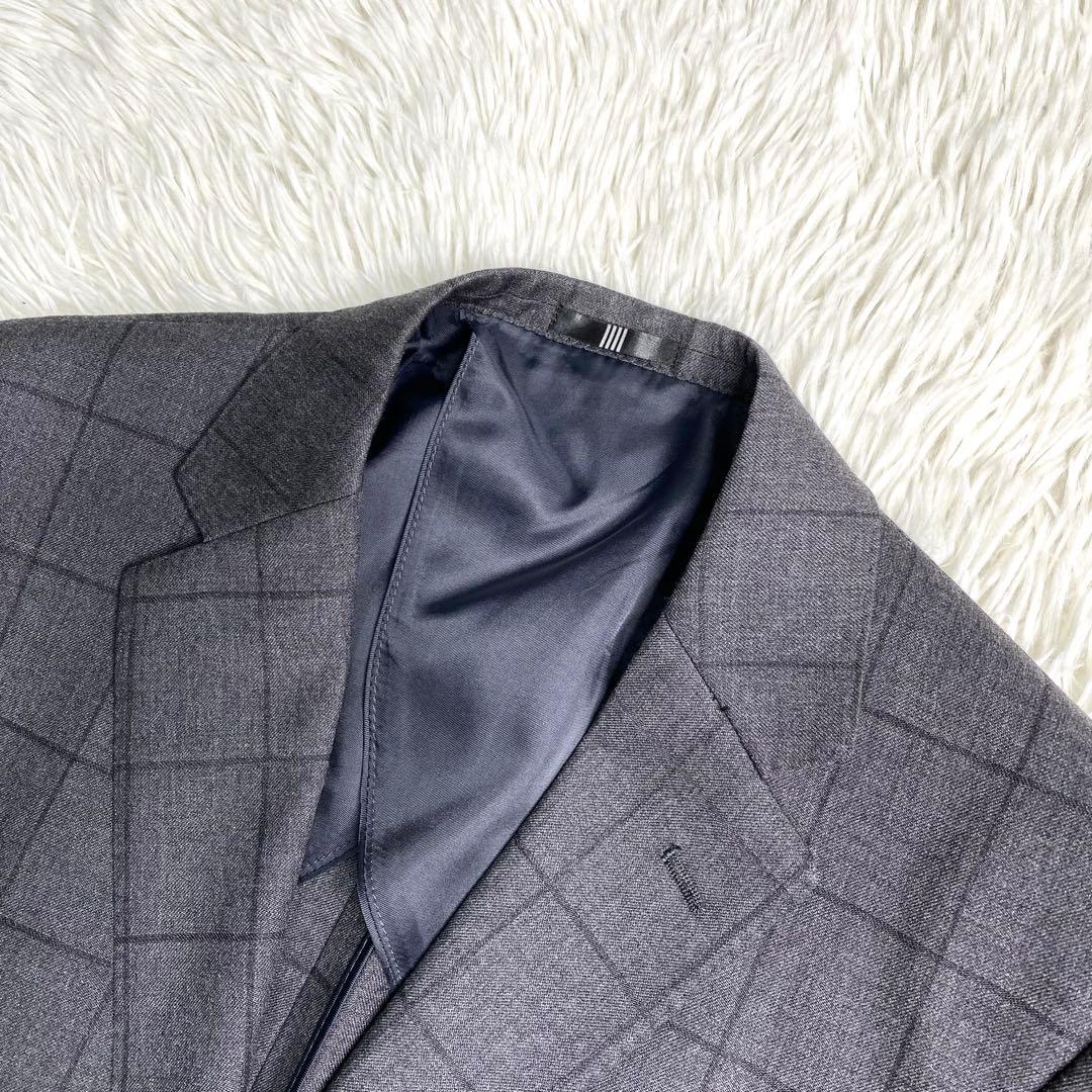 美品✨スーツセレクト セットアップ スリーピース チェック L BIELLA