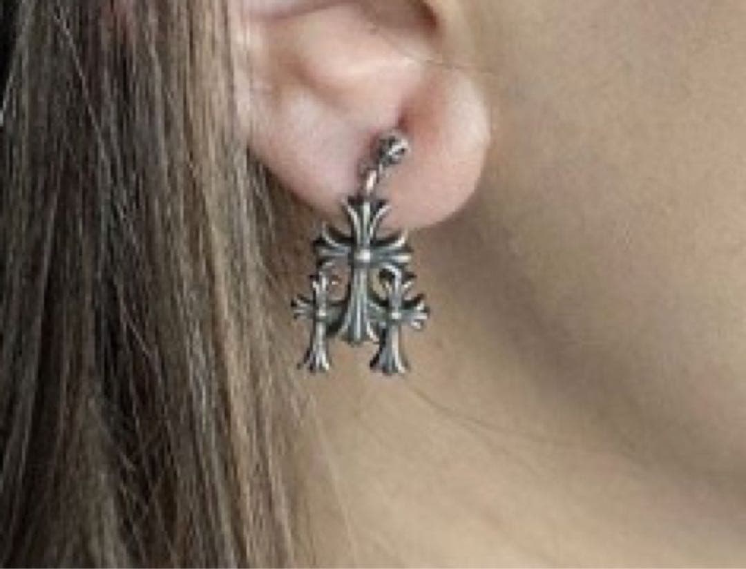 クロムハーツ トリプルクロス3ch ピアス925