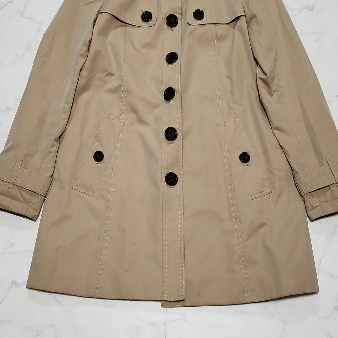 バーバリーロンドン　トレンチコート　シングル　メガチェック　38　ベージュ