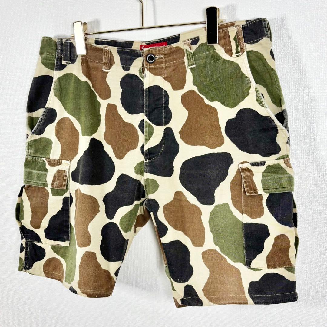 初期 Supreme カモ柄カーゴーショーツ \"ダックカモ\" ３４サイズ