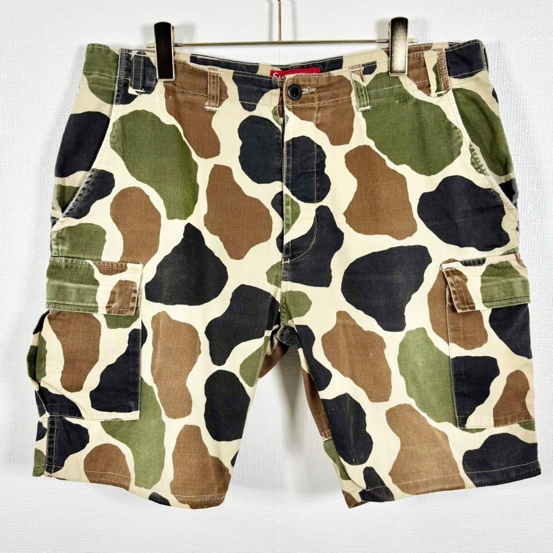 初期 Supreme カモ柄カーゴーショーツ \"ダックカモ\" ３４サイズ