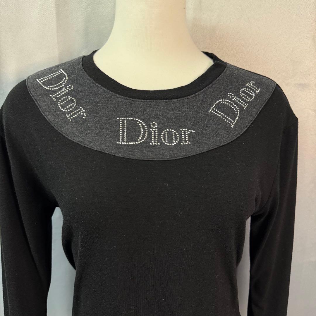 ChristianDior ラインストーン　カットソー　ロングT　ディオール