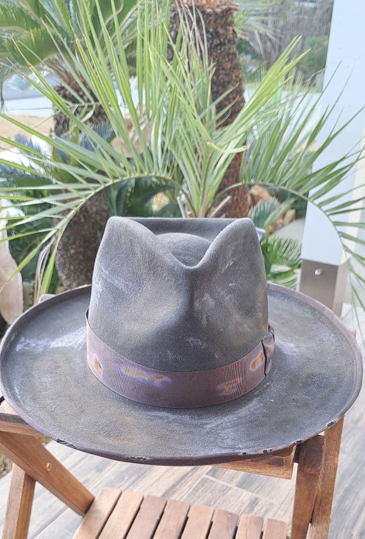 the fat hatter ファットハッター ロングブリム フェドラハット 黒