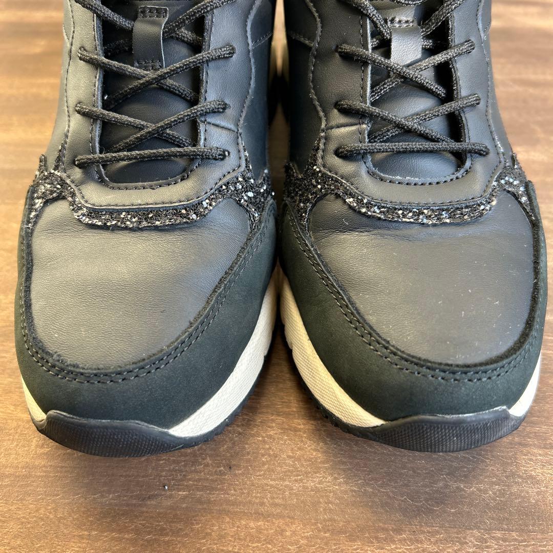 美品　HIMIKO Lite 卑弥呼 美脚ヒールアップ　24.5 ブラック ラメ