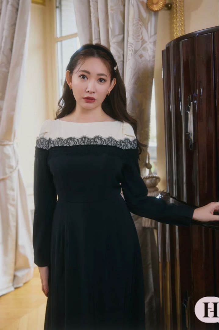 herlipto Leonie Two-Tone Dress Mサイズ