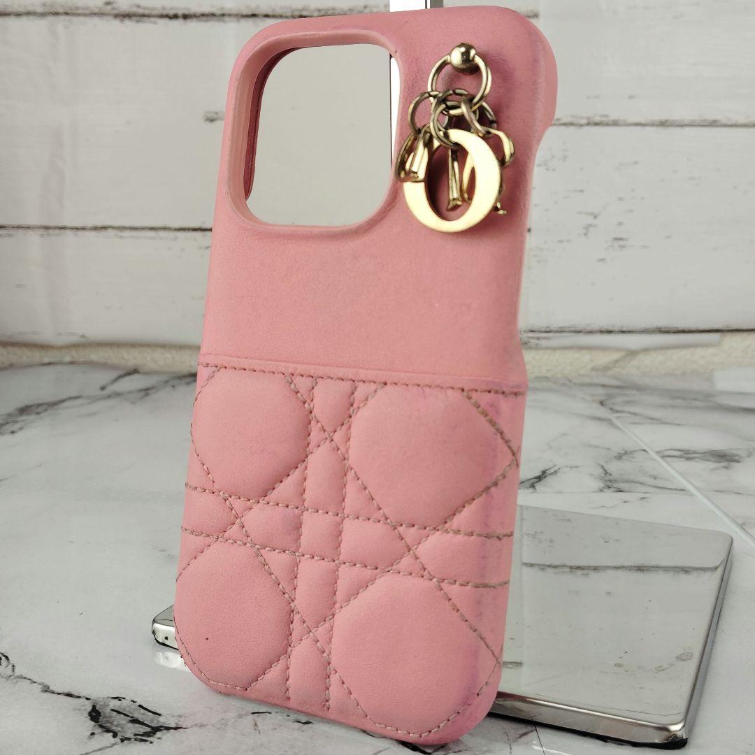 【最高モデル】ディオール☆ラムスキン　カナージュ　iPhone 14 Pro