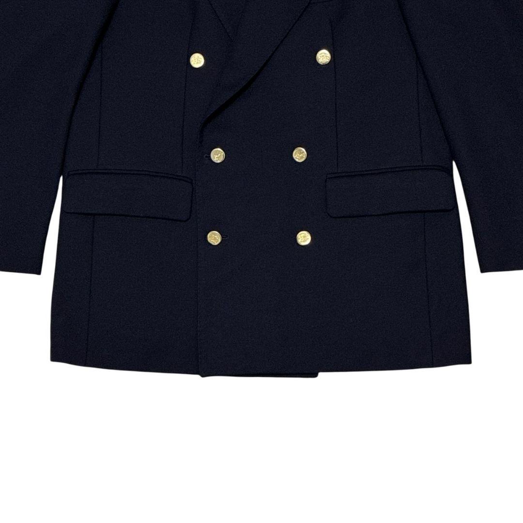 極美品★Burberrys バーバリー ダブルジャケット 紺ブレ 金ボタン 48