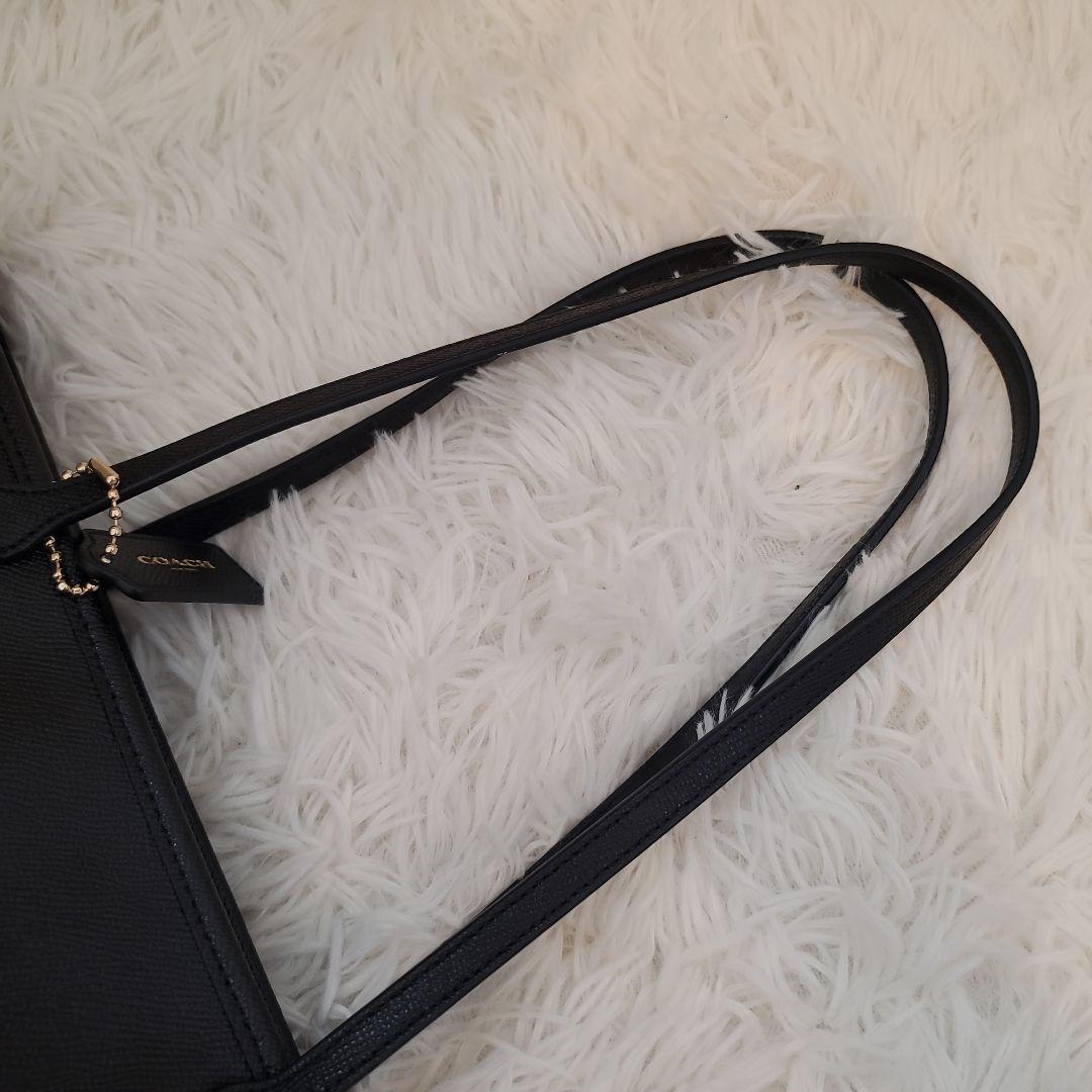 ⭐未使用⭐COACH ブラック レザートートバッグ　a4収納　大容量