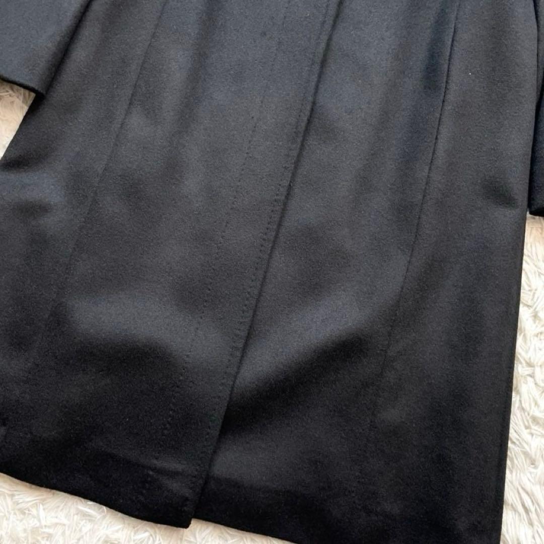 【最高級 シルク カシミヤ100%】BALMAIN フォックスファー コート 黒