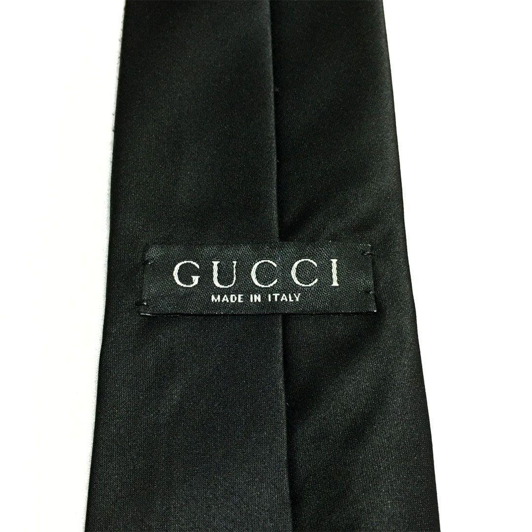 未使用級 グッチ GUCCI ネクタイ 蜂 Bee ハチ ブラック