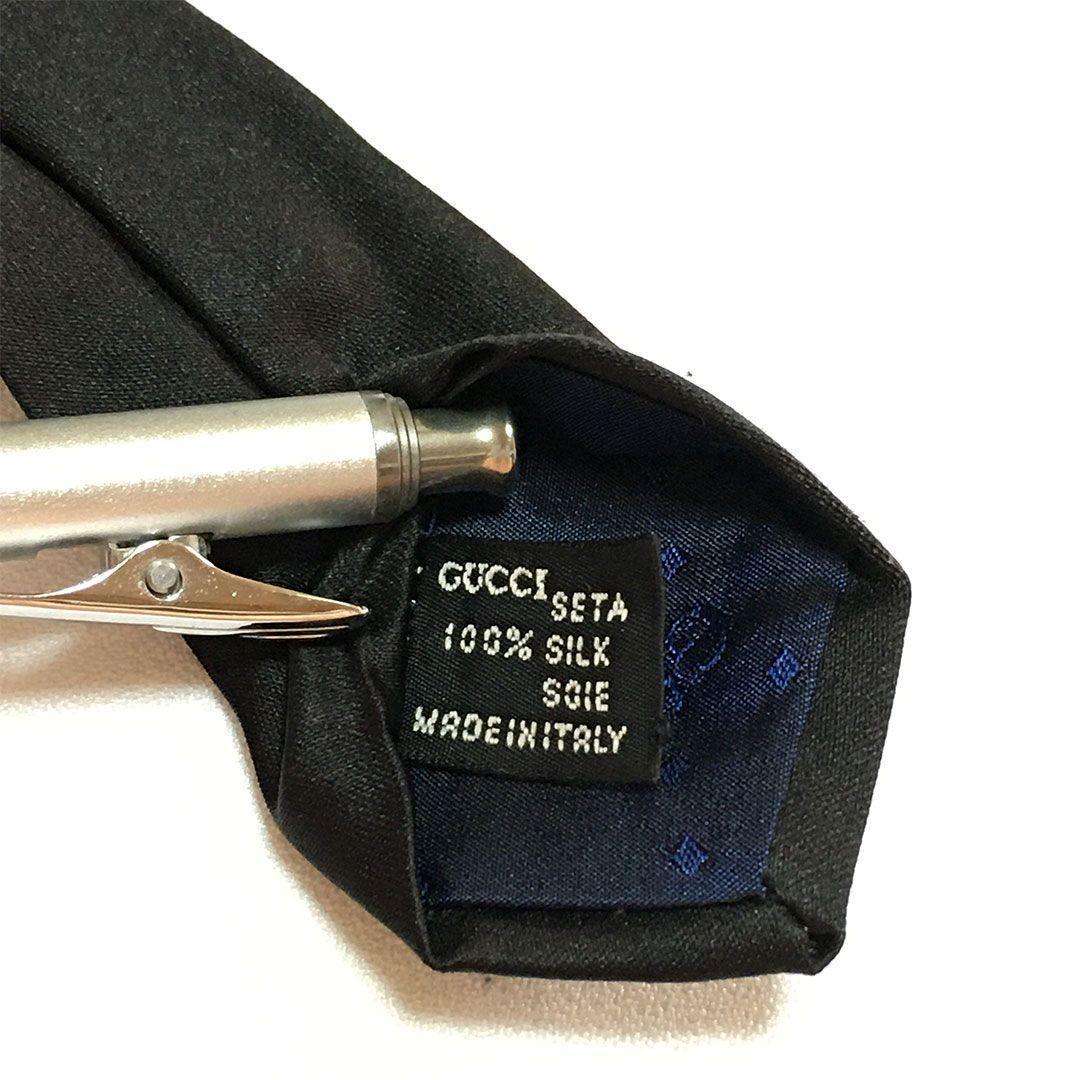 未使用級 グッチ GUCCI ネクタイ 蜂 Bee ハチ ブラック