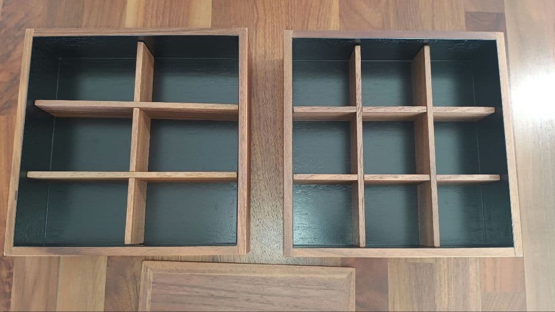 松屋漆器店 重箱 ウォールナット 6寸2段 仕切付き