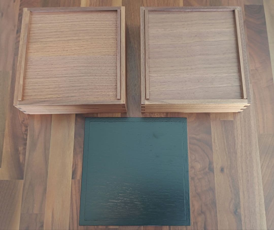 松屋漆器店 重箱 ウォールナット 6寸2段 仕切付き