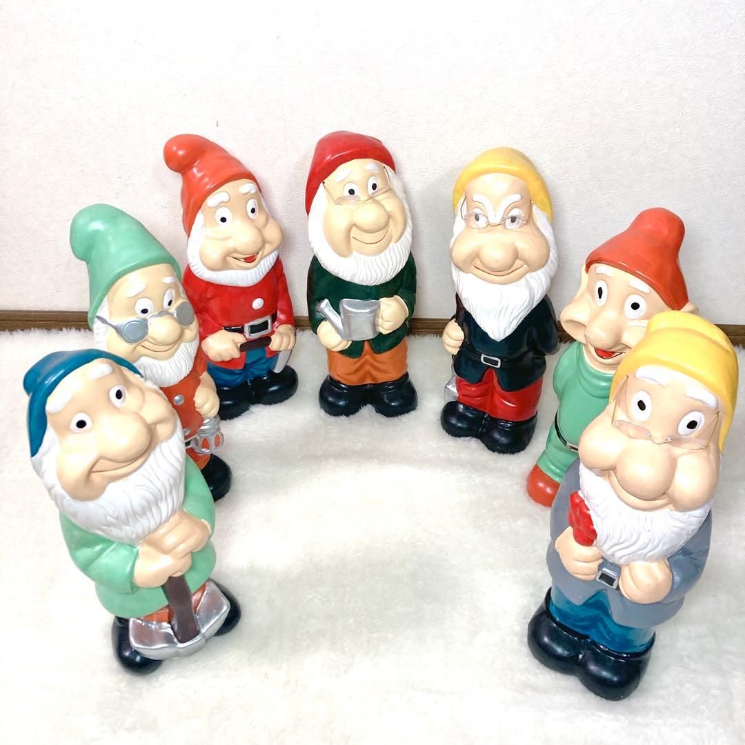 【高さ45cm✨】イルミ 七人の小人 オブジェ 陶器製 置物 7体セット 7人