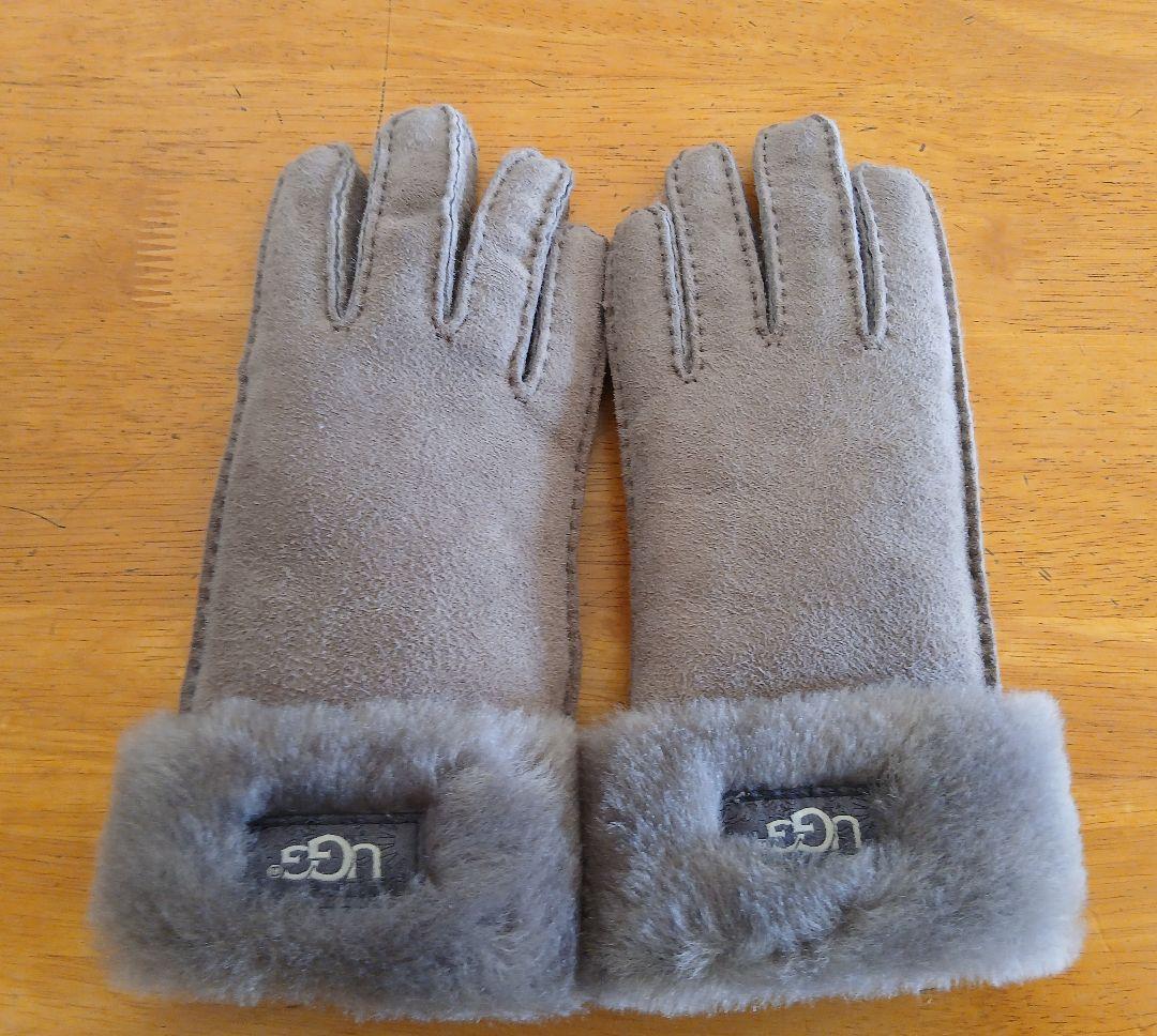 UGG スエード 手袋 ファー付き
