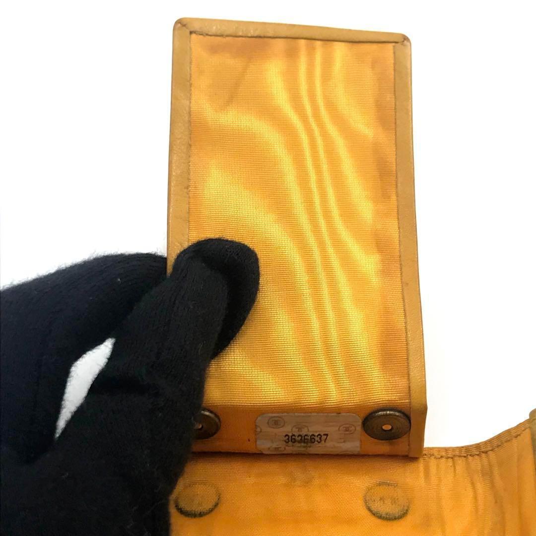 CHANEL シャネル ココマーク キャビアスキン イエロー 6連 キーケース