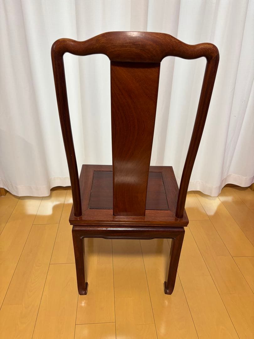唐木家具　花梨　クラシックスタイル 木製椅子 ダークブラウン　②