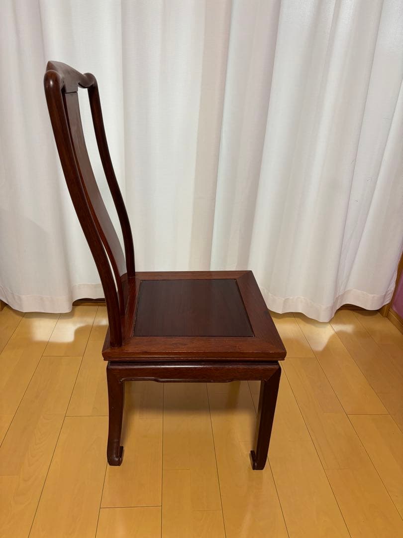 唐木家具　花梨　クラシックスタイル 木製椅子 ダークブラウン　②