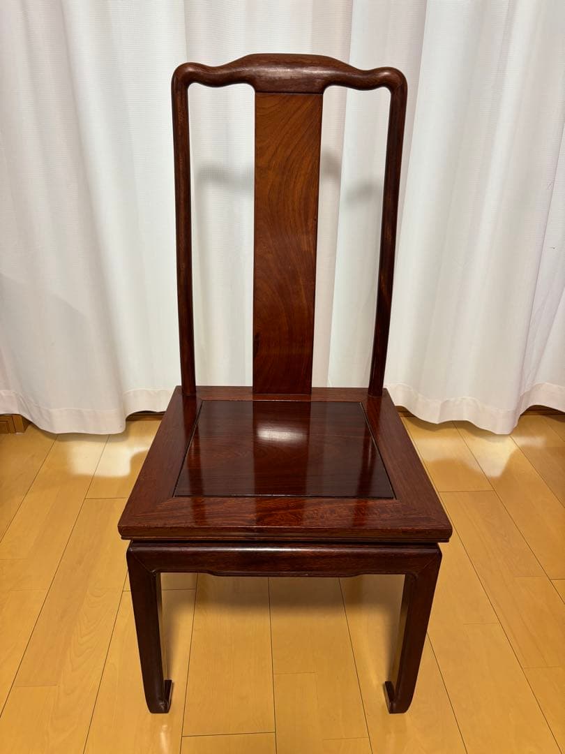 唐木家具　花梨　クラシックスタイル 木製椅子 ダークブラウン　②