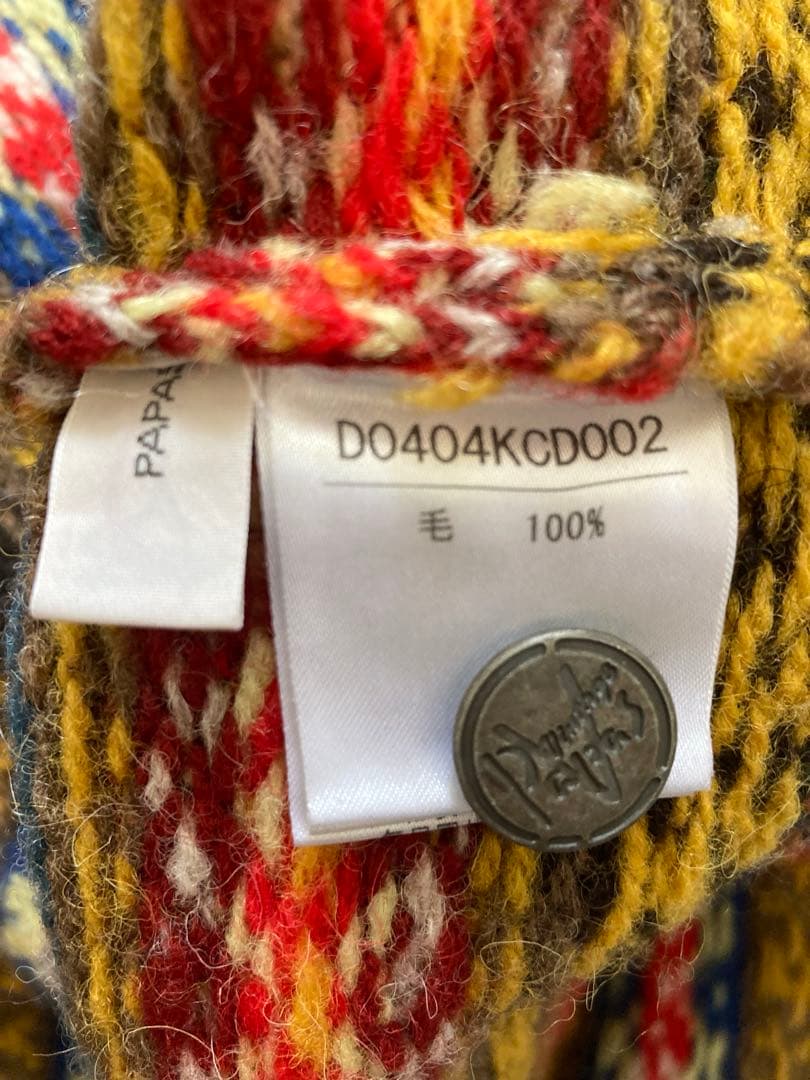 PAPAS /パパス　チロリアンカーディガン スコットランド製ウール　【美品】