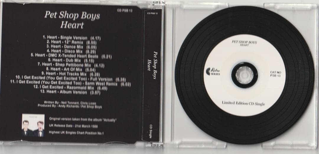 PET SHOP BOYS　HEART　13トラック収録　貴重 リミックス集CD
