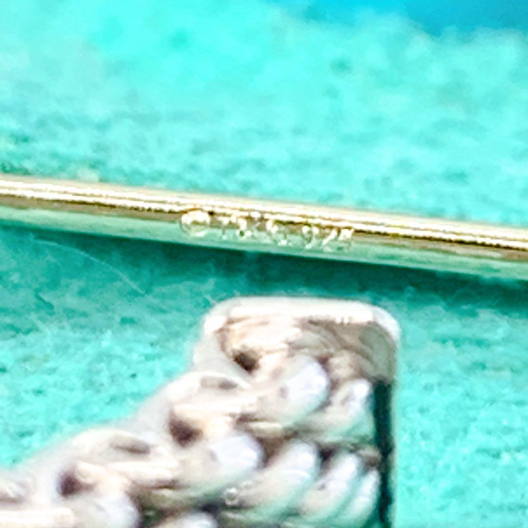 美品 ティファニー サマセット メッシュ フープ ピアス シルバー925