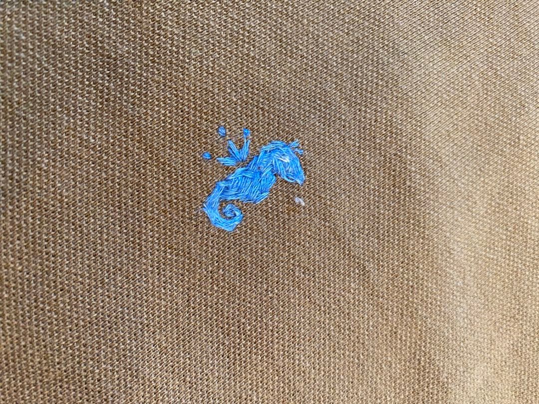 バナベリー 45R ブラウン 7分袖ポロシャツ