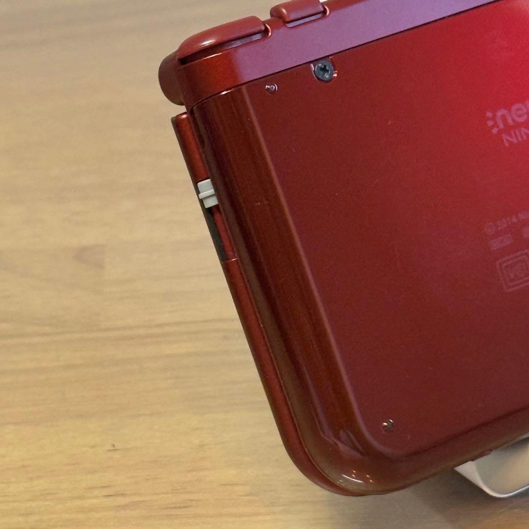 6-027 Newニンテンドー3DS LL メタリックレッド 箱付き 上下IPS