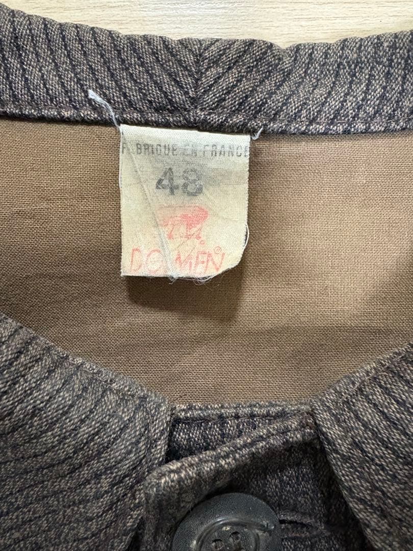 美品 50〜60s pique hunting ジャケット　黒ステッチ　ブラウン