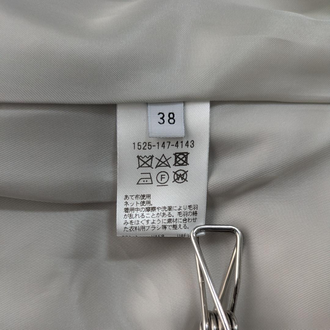 【上品】UNITED ARROWS ノーカラーコート ライトグレー シンプル