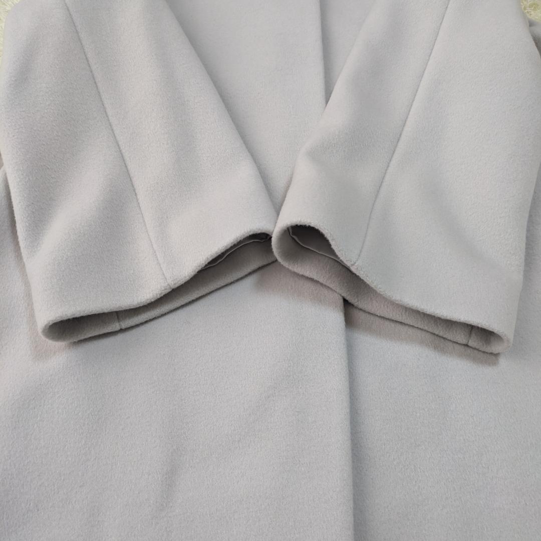 【上品】UNITED ARROWS ノーカラーコート ライトグレー シンプル