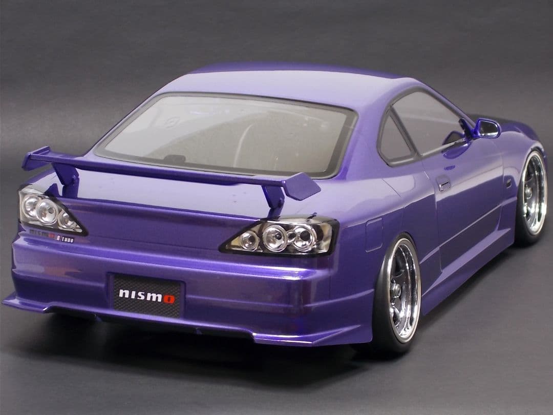 タミヤ S15 シルビア 塗装済完成ボディ　メタリックパープル／ガンメタル