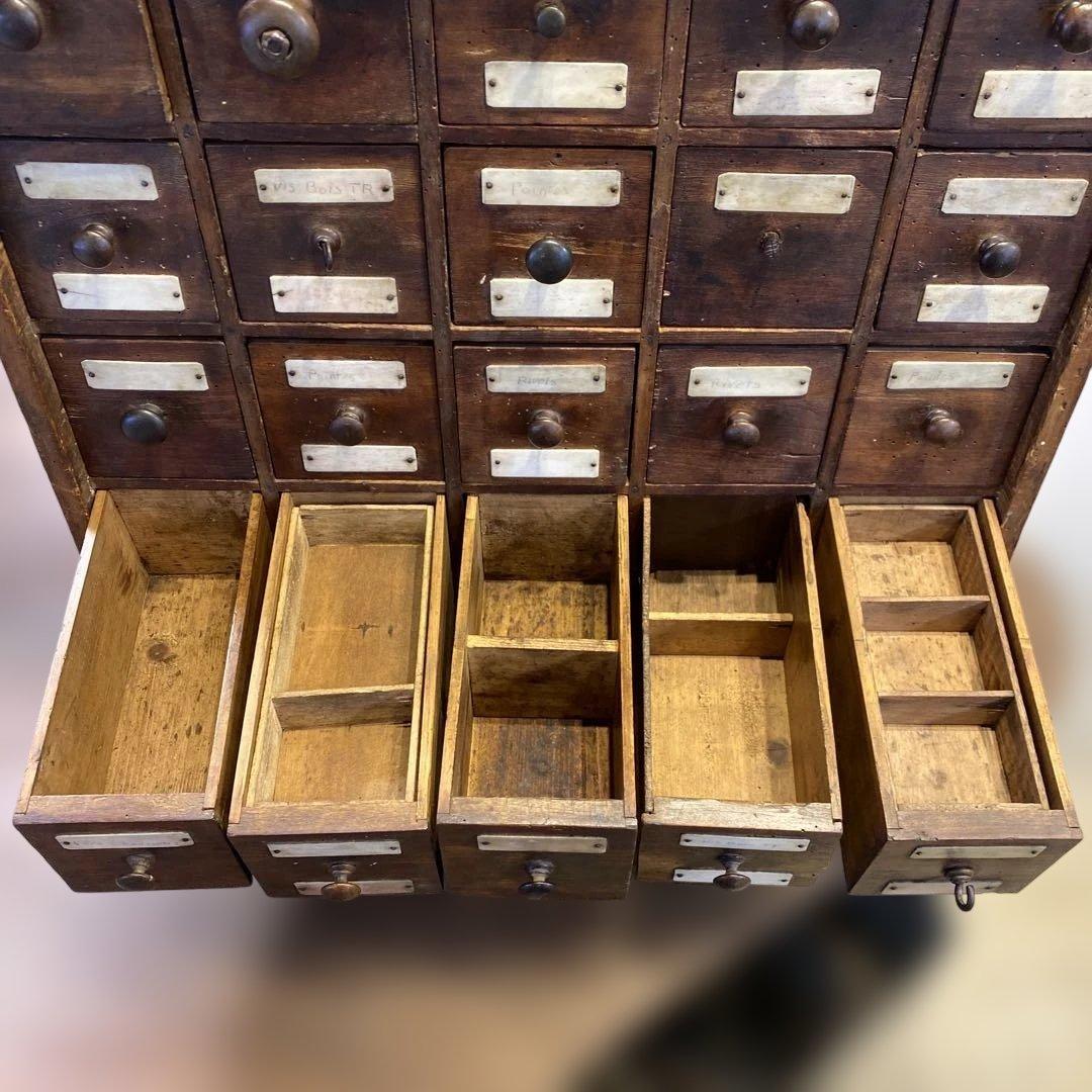 25杯引き出し 靴職人アトリエ アンティーク