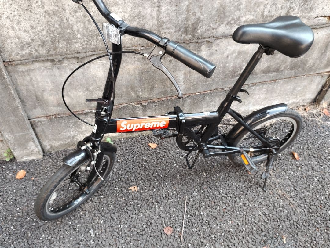 折りたたみ自転車 ブラック 黒 ノーパンクタイヤ