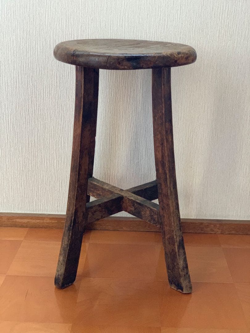 木製スツール 丸椅子 古家具 レトロ家具 昭和レトロ ヴィンテージ アンティーク