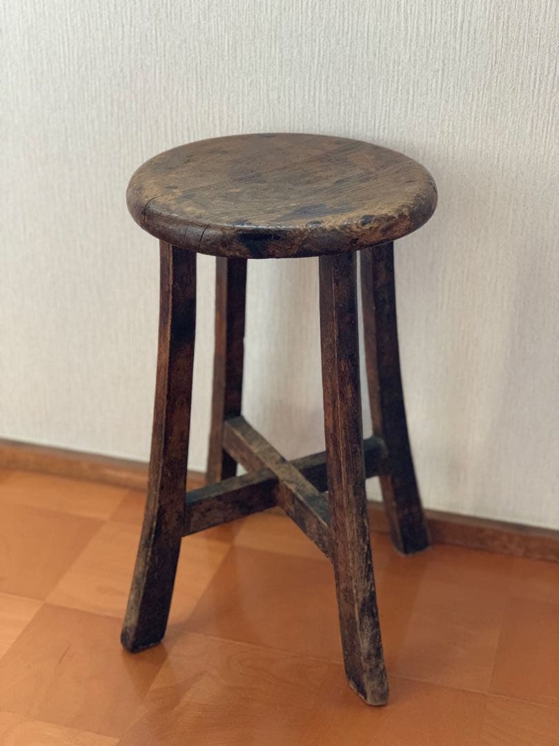 木製スツール 丸椅子 古家具 レトロ家具 昭和レトロ ヴィンテージ アンティーク