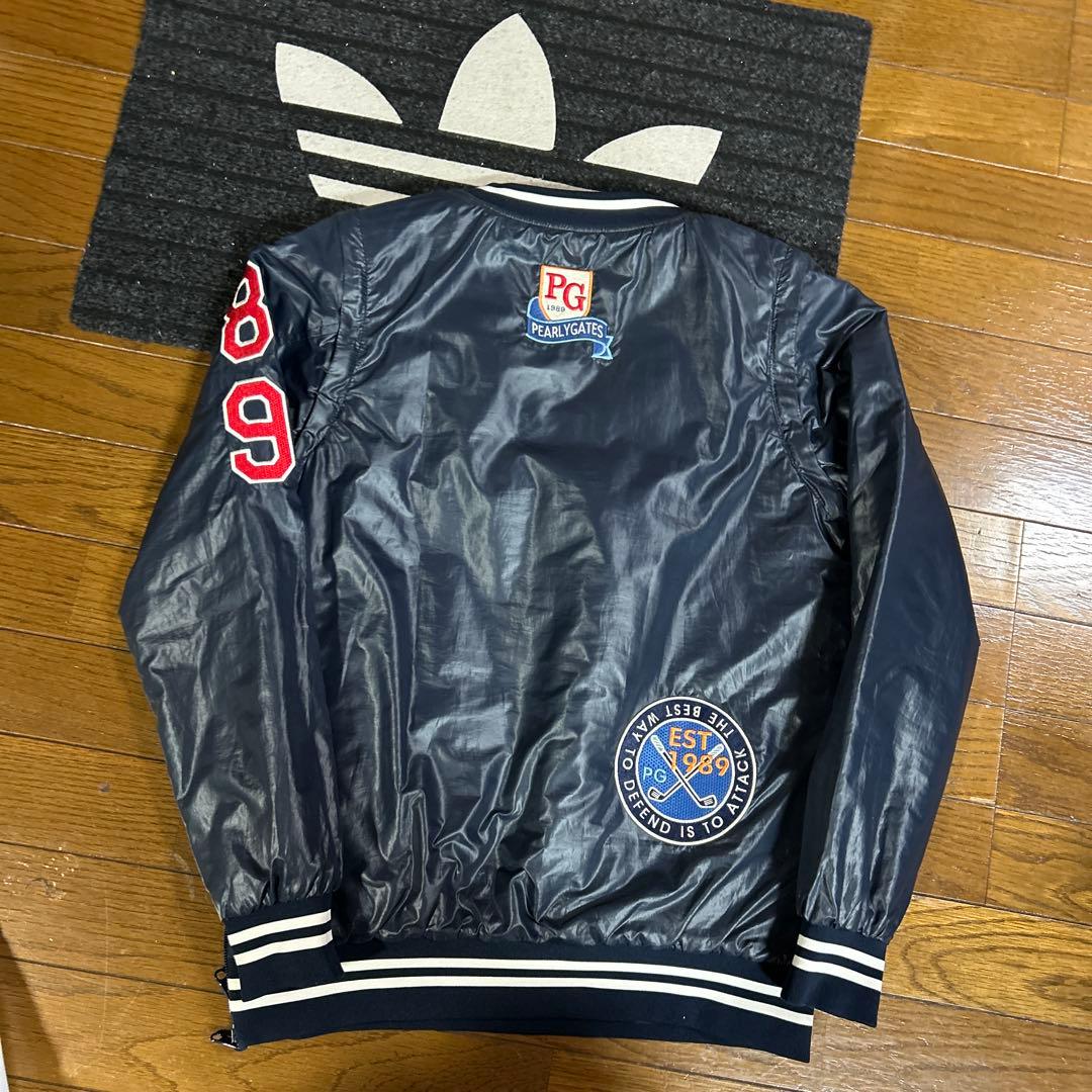 ネイビー Vネックジャケット リバーシブル希少PGロゴ 89