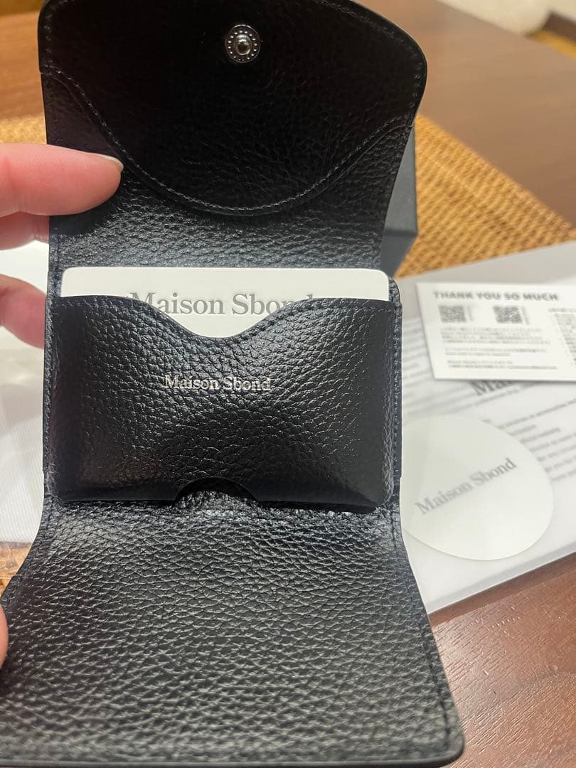lemacew　新品未使用Maison Sbond ブラック 三つ折り財布
