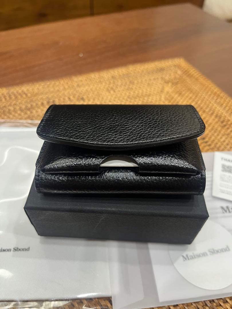 lemacew　新品未使用Maison Sbond ブラック 三つ折り財布
