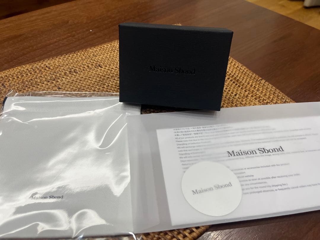 lemacew　新品未使用Maison Sbond ブラック 三つ折り財布